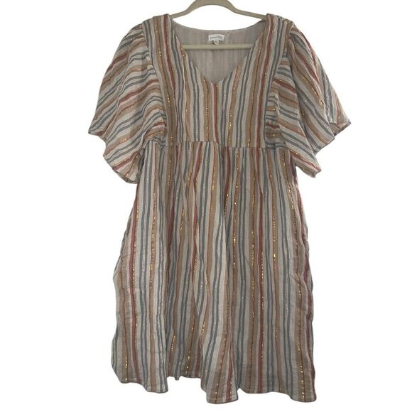 ✨Garnett Hill Lola Shimmering Organic-Cotton Sz Medium Dress✨ - Picture 3 of 6